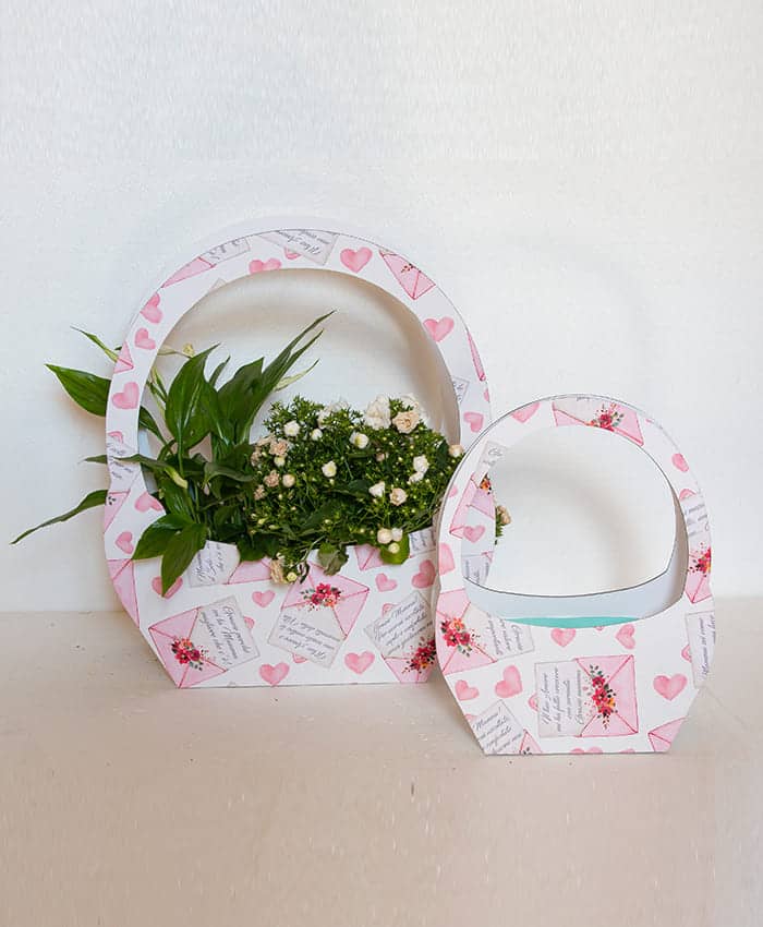 Flower bags Cestino' bag by Creflo'cersione Grazre Mamma pink