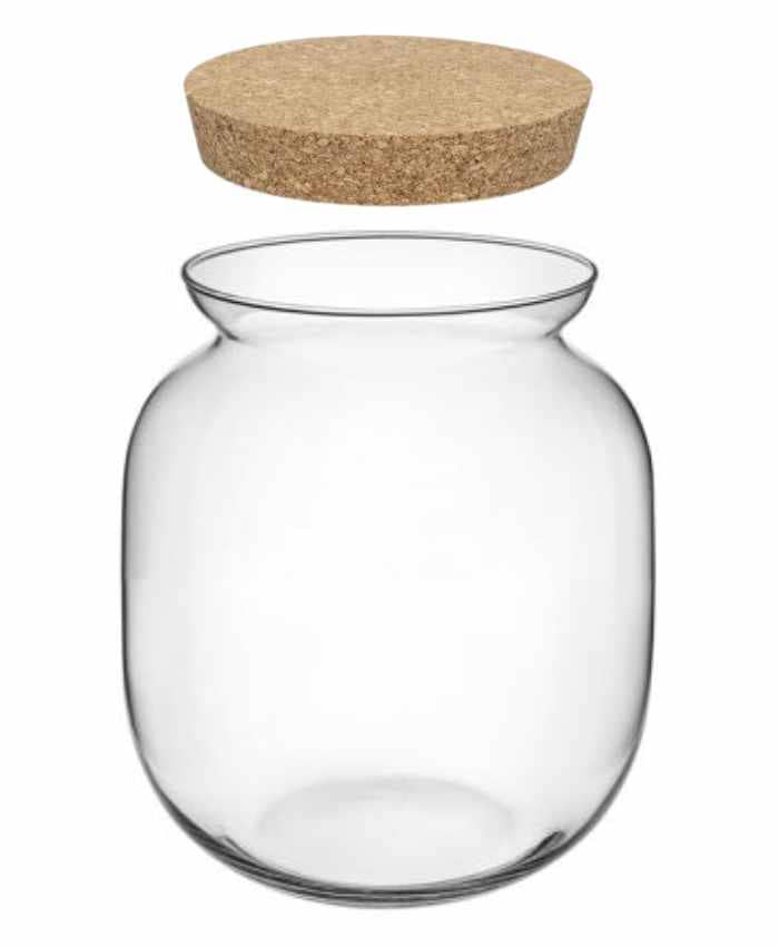 Immagine e commerce Vaso vetro Orcio collo stretto per Terrarium con tappo sughero alto 27 cm