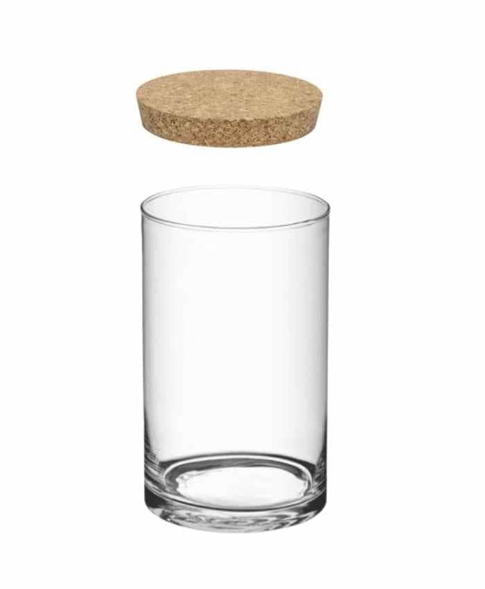 Immagine e commerce Porta confetti Cilindro vetro diametro 8 alto 15 cm con tappo in sughero