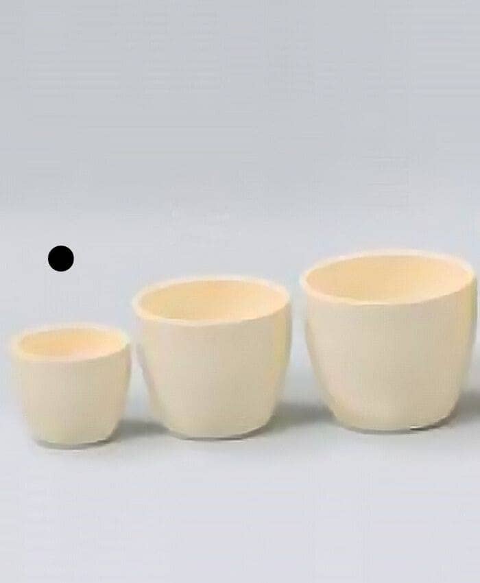 Immagine e commerce Porta vaso bombato in ceramica per piante diametro 10 cm-Avorio Opaco