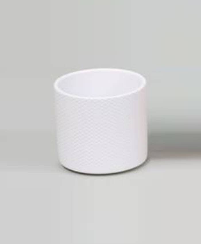 Immagine e commerce Porta vaso in ceramica decorato per orchidea cm-Bianco