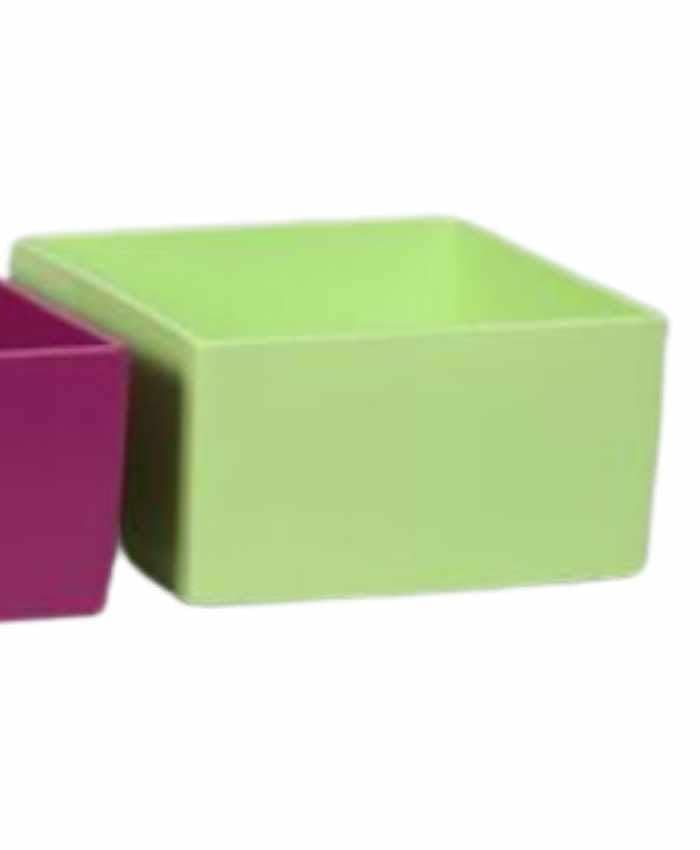 Immagine e commerce Quadrato in ceramica per 4 orchidee grandi o 4 piante vaso 14-Verde Mela