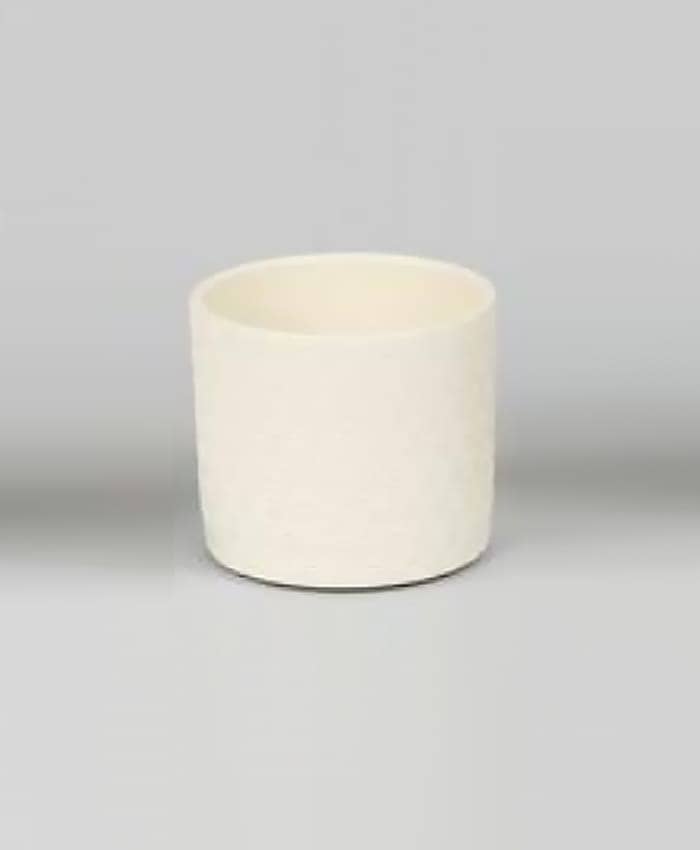 Immagine e commerce Portavaso per orchidea in ceramica cilindrico con decori-Avorio