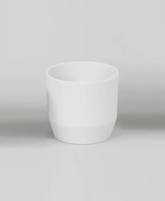 Immagine e commerce Portavaso orchidea in ceramica con base stretta diametro 13 alto 13 cm-Bianco