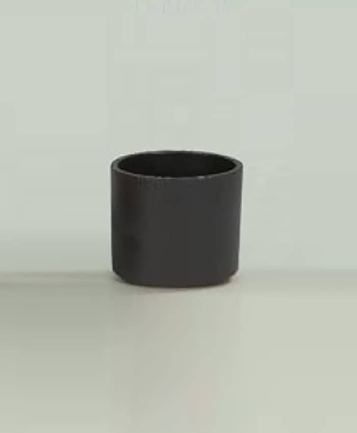 Immagine e commerce Portavaso in ceramica decorata per mini orchidea diametro 7-Antracite