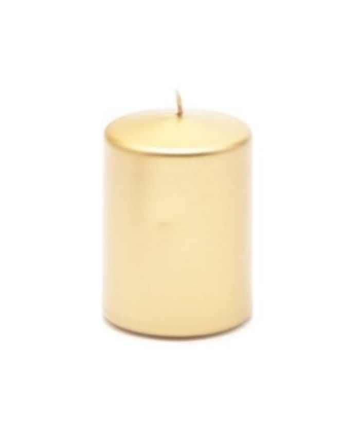 Immagine e commerce Candela Moccolo antigoccia in cera diametro 7 alta 10 cm confezione 4 pz - Oro