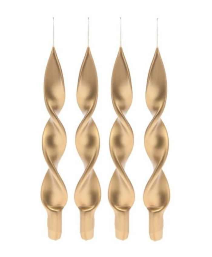 Immagine e commerce Candela Artistica Torciglione alta 27cm Confezione 4pz - Oro
