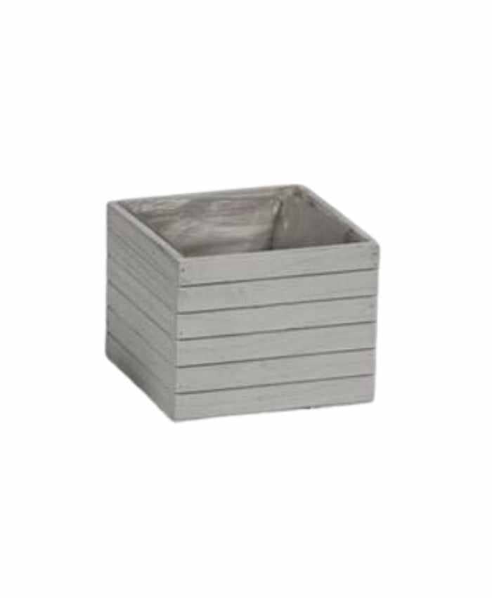 Immagine-e-commerce-Cassetta quadrata in legno grigio per piante vaso diametro cm 12