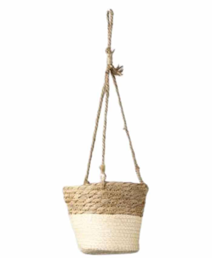 Immagine e commerce Cesto tondo in vimini da appendere per piante vaso 14 cm