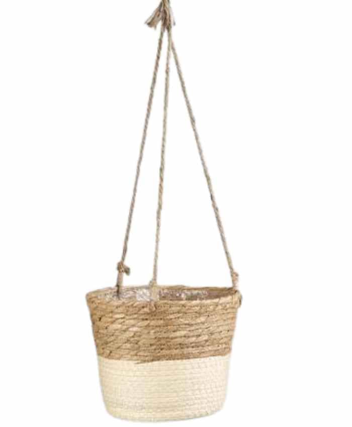 Immagine e commerce Cesto tondo in vimini da appendere per piante vaso 18 cm