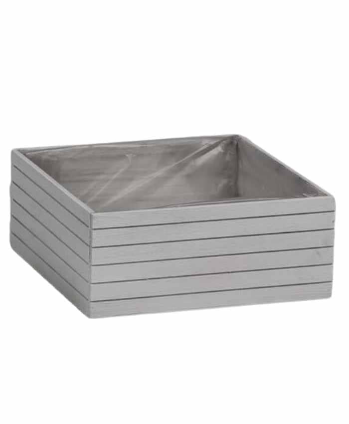 Immagine-e-commerce-Cassetta grigia quadrata in legno bassa 22X22 H 9 CM