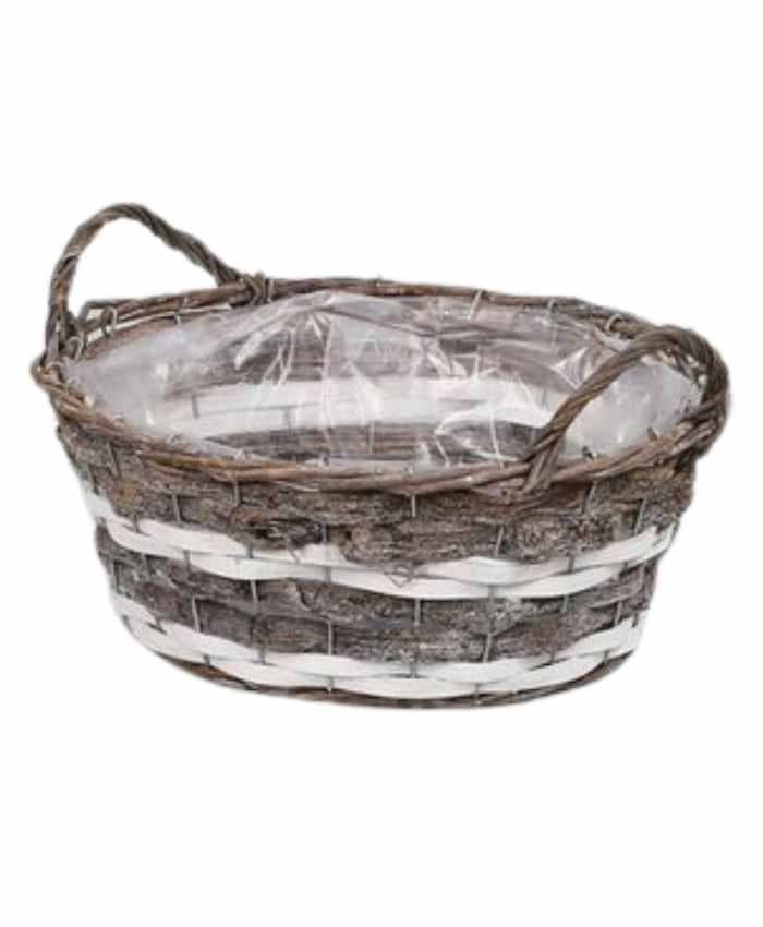 Immagine e commerce Ciotola tonda con manici in vimini diametro 30 cm