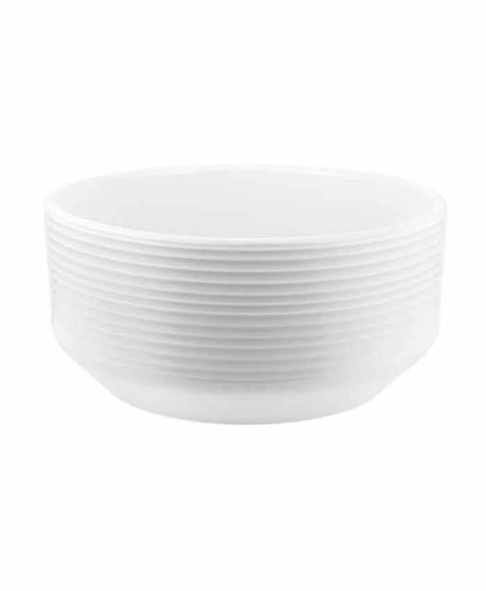 Immagine e commerce Ciotola in ceramica Tonda con decoro righe diametro 27 cm Bianca