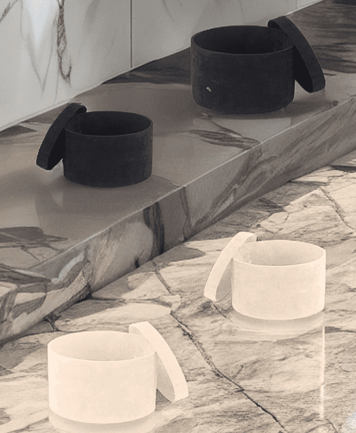 Offerta Flowerbox velluto colori nero avorio