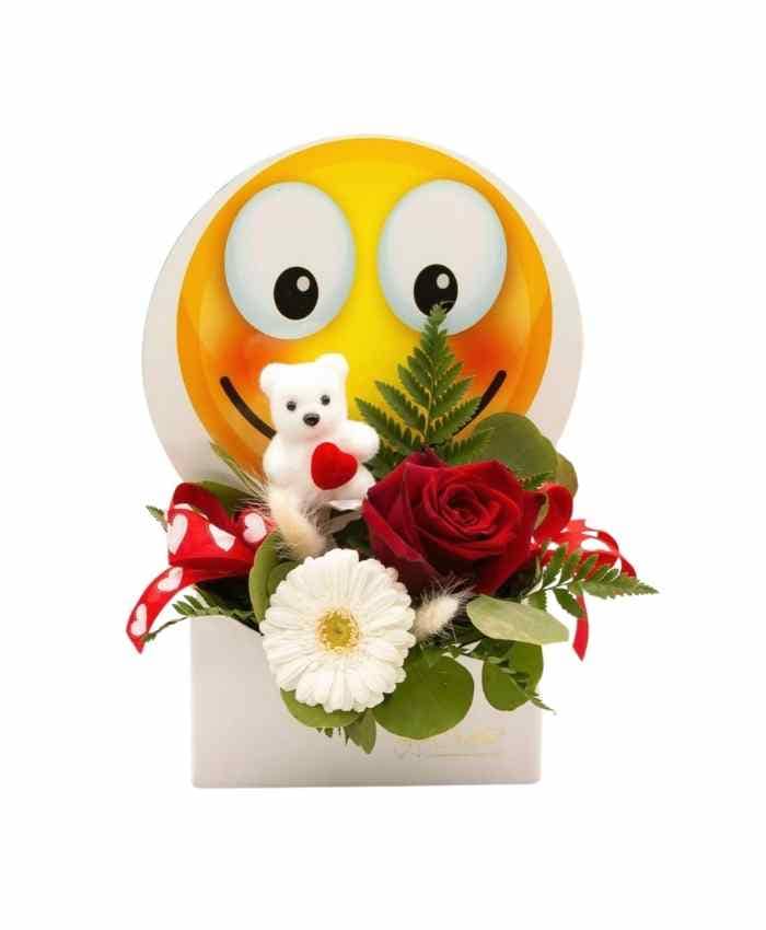 Pacchetto Emoji-Dedica Love Flower Box con Sticker assortiti in 3 misure - immagine 12