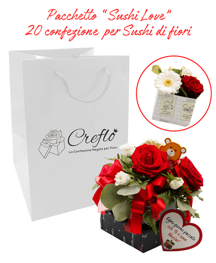 Pacchetto “ Ti Amoro” 2024 100 confezione per Rosa Singola 850px