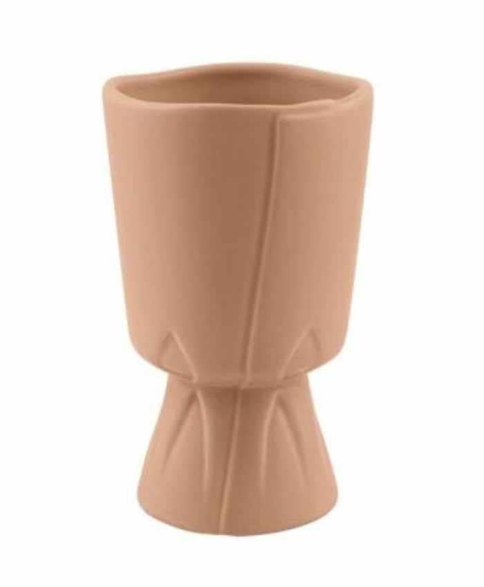 Immagine e commerce Coppa ceramica forma sotto mazzo Fiori diametro 13 alta 21 cm-Cipria