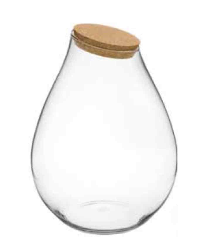 Vaso-vetro-riciclato-froma-goccia-cm-26-(bocca-11)-h36-cm-con-tappo-sughero