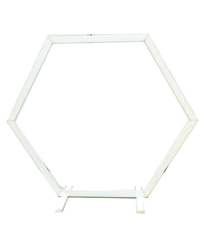 Immagine e commerce Arco in legno Bianco Esagonale200x60 h2100 cm