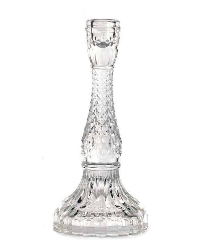 Immagine e commerce Portacandele vetro trasparente stile art deco altezza 17 cm