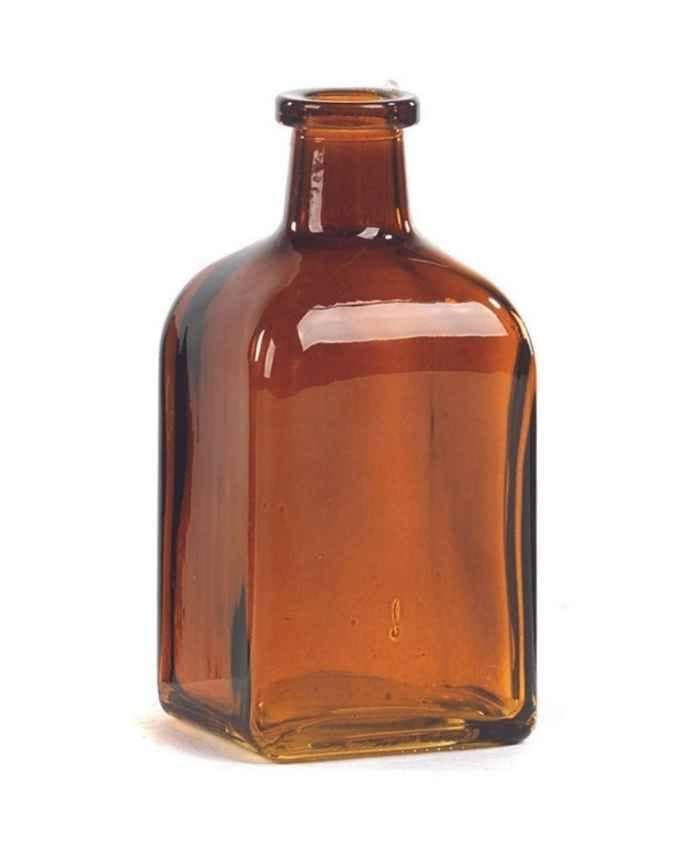 Immagine e commerce Vaso monofiore Ampolla quadrata per allestimenti 6x6 alta 13 cm - Ambra scuro