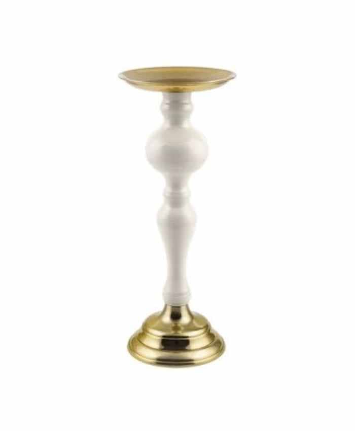 Candeliere-alluminio-oro-avorio-piede-lavoroato-stelo-a-balaustra-cm-10-h26