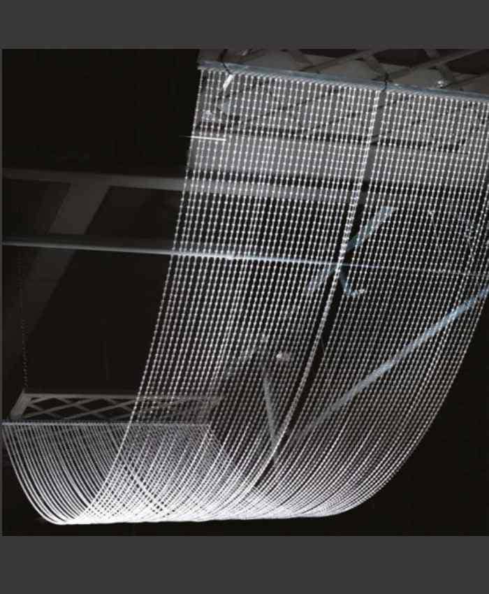 Immagine e commerce Decorazione soffitto con perle in Plexiglass per allestimenti Lunga 240 cm