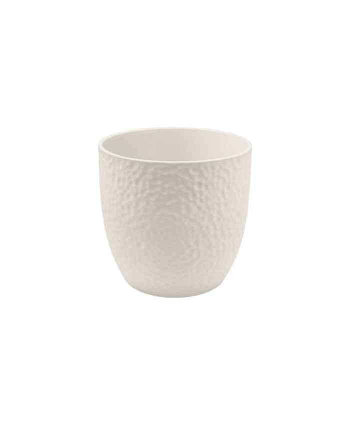 Immagine e commerce Portavaso da interno in ceramica lavorata per piante vaso 10 cm Avorio