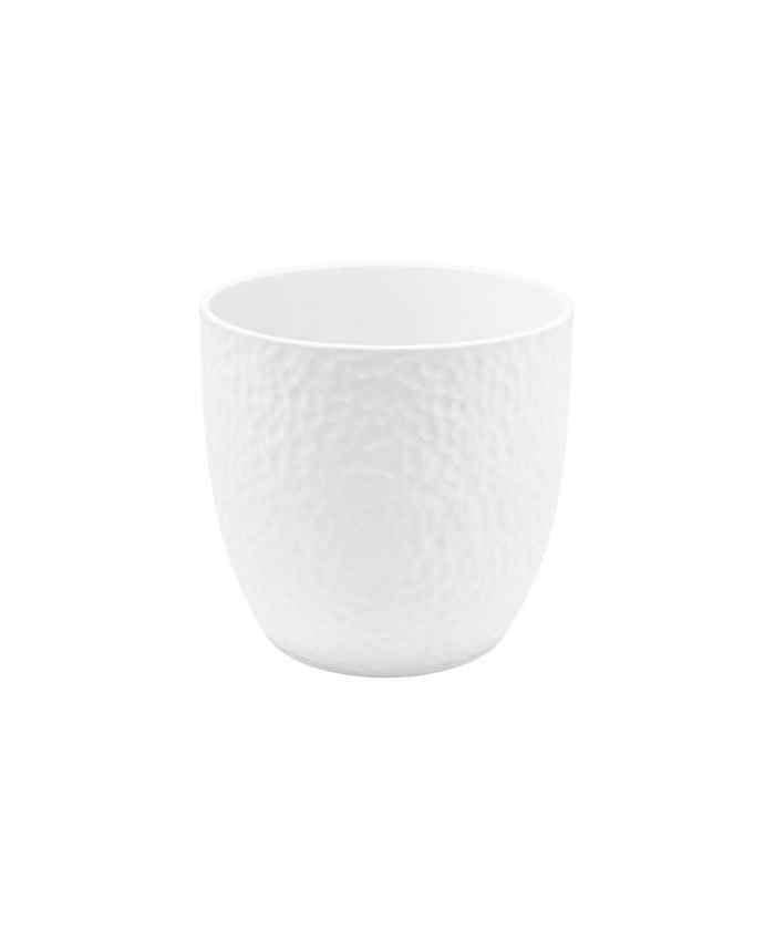 Immagine e commerce Portavaso da interno in ceramica lavorata per piante vaso 10 cm Bianco