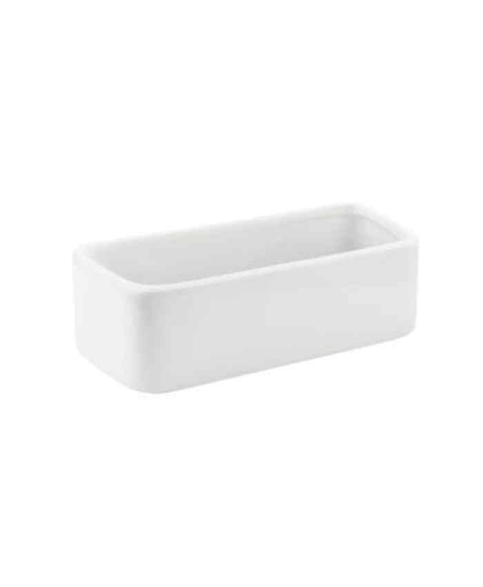 Immagine e commerce Fioriera rettangolare ceramica bianca angoli arrotondati cm 17x8 h55