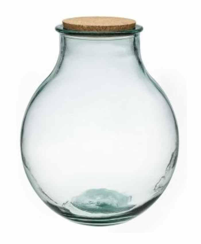 Immagine-e-commerce-Vaso Terrario in vetro con tappo sughero a forma di orcio diametro 33 alto 46 cm