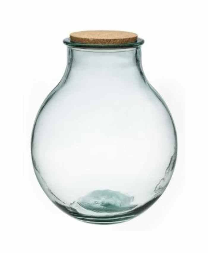 Immagine-e-commerce-Vaso Terrario in vetro con tappo sughero a forma di orcio diametro 29 alto 36 cm