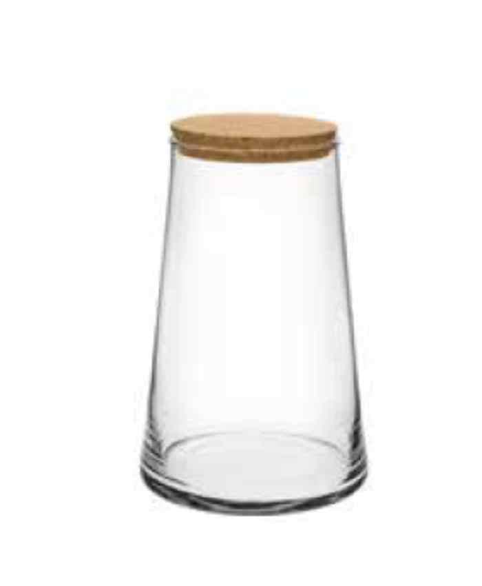 Immagine e commerce Vaso in vetro conico diametro 16 (bocca 11) alto 25 cm con tappo sughero
