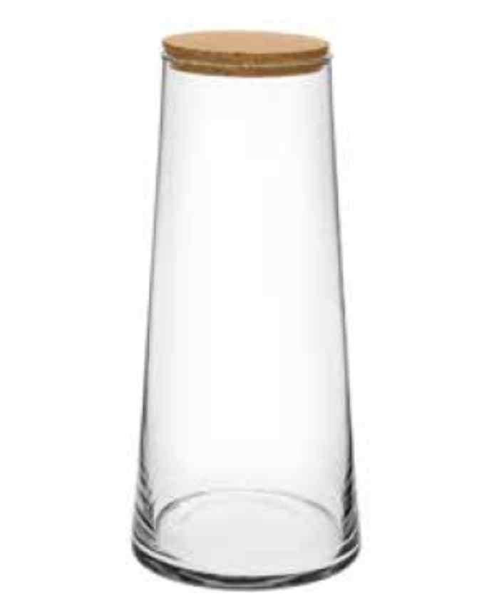 Immagine e commerce Vaso in vetro conico diametro 18 (bocca 11) alto 35 cm con tappo sughero