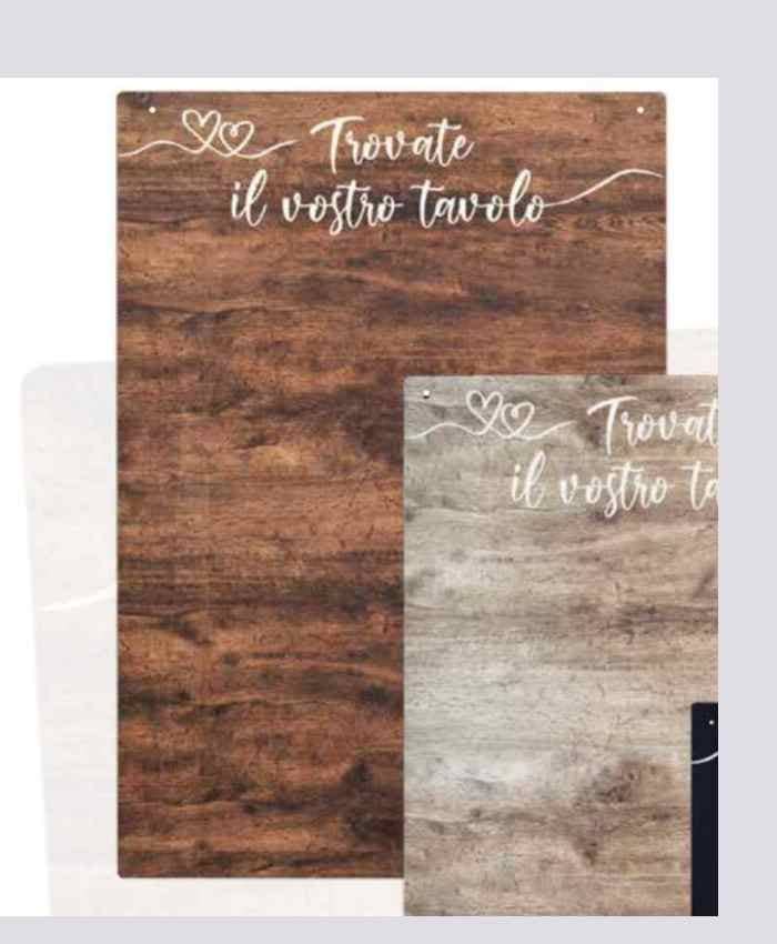 Immagine e commerce Supporto per tableau rettangolare con stampa in legno scuro cm 60x90 h1