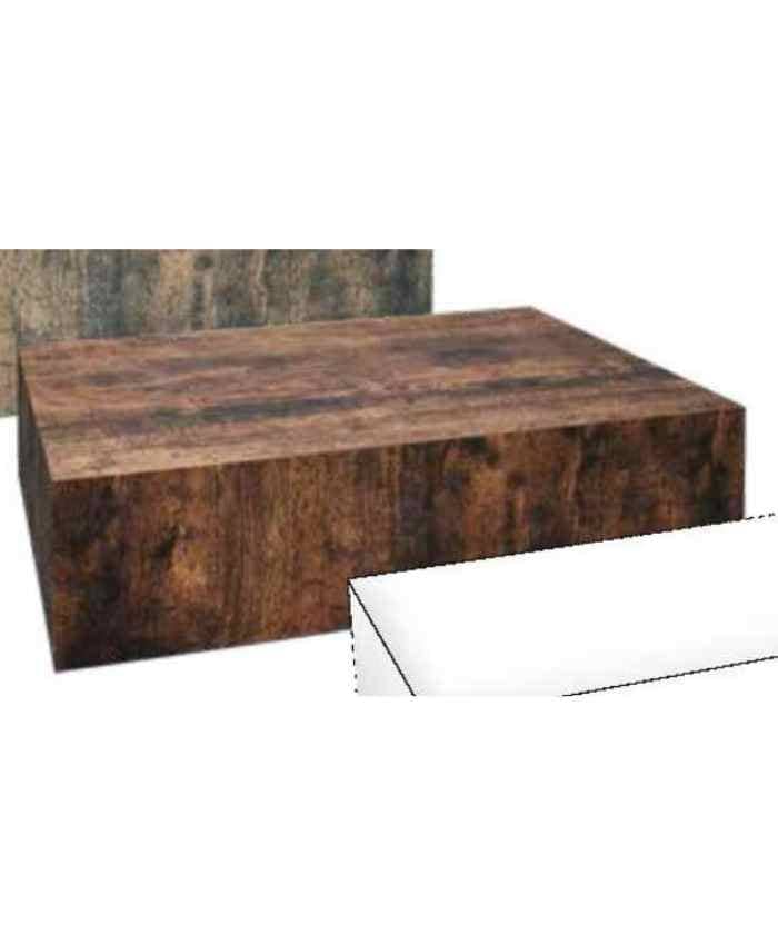 Immagine e commerce Alzata rettangolare bassa in mdf scuro cm 70x40 h20