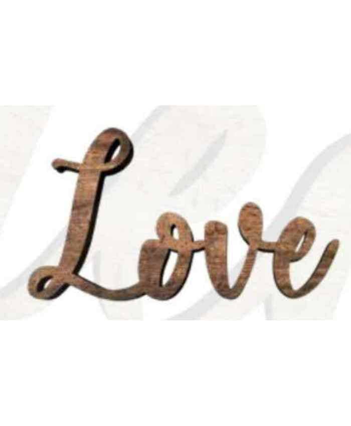 Immagine e commerce Maxi scritta LOVE in legno scuro cm 42x1 h44