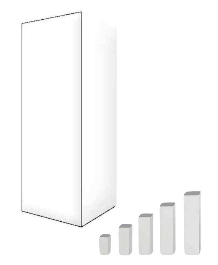 Immagine e commerce Colonna quadra in legno bianco MDF cm 23x23 h60