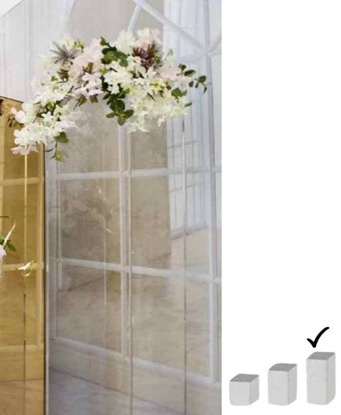 Immagine e commerce Colonna quadra in plexiglass trasparente cm 20x20 h60