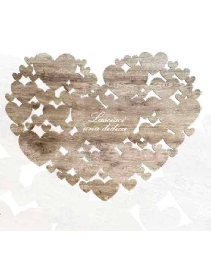 Immagine e commerce Cuore in legno composto con scritta per DEDICA SPOSI cm 62x78 h1