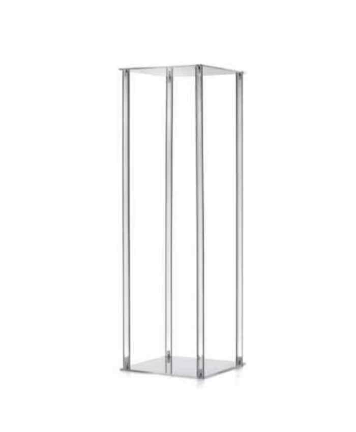 Immagine e commerce Alzata quadrata in plexiglass 4 mm di spessore trasparente cm 26x26 h80
