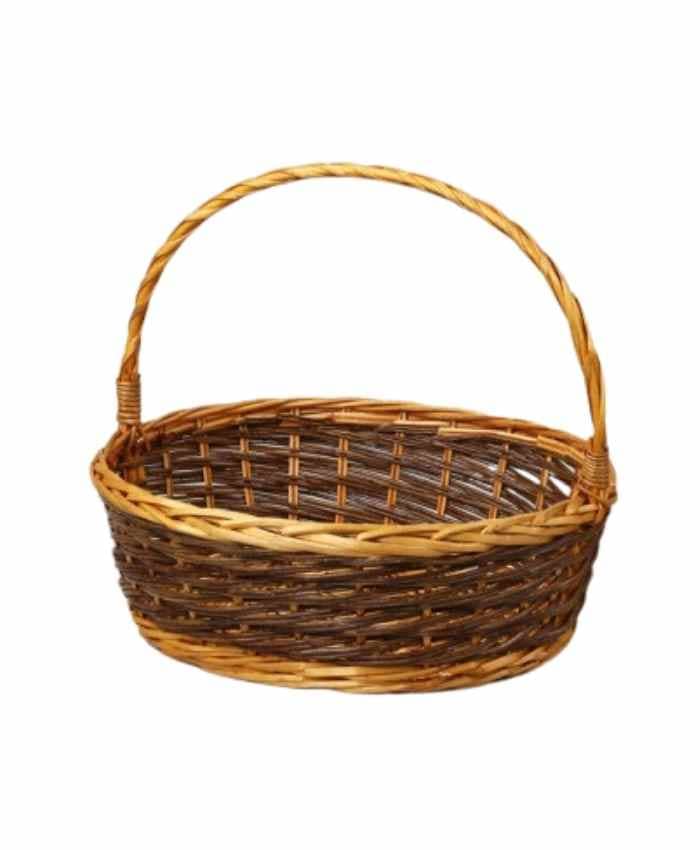 Immagine e commerce Cesto confezionamento natalizio ovale con manico cm 46x40 h 16