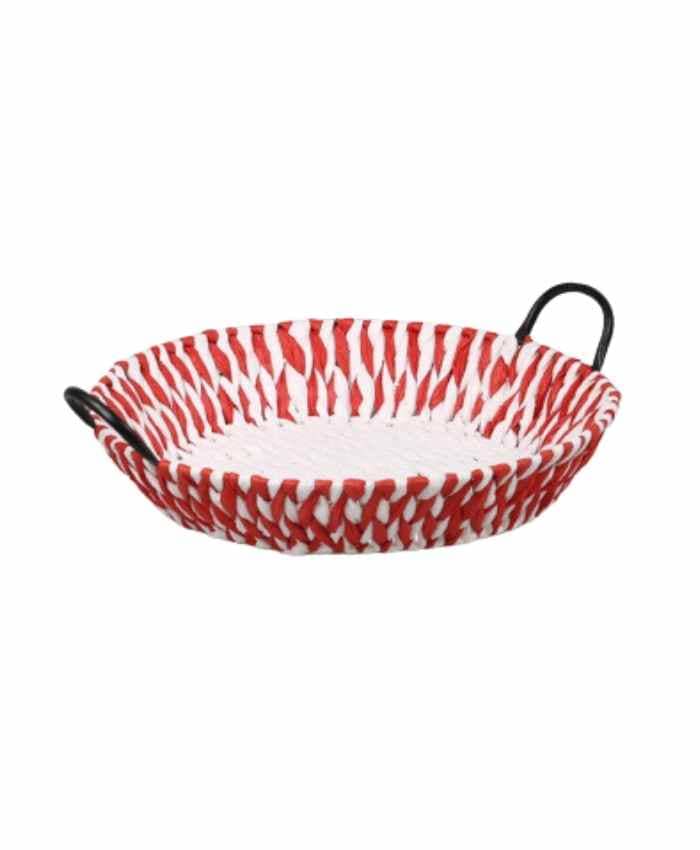 Immagine e commerce Cesto confezionamento bicolore tondo con manici diametro 35 cm