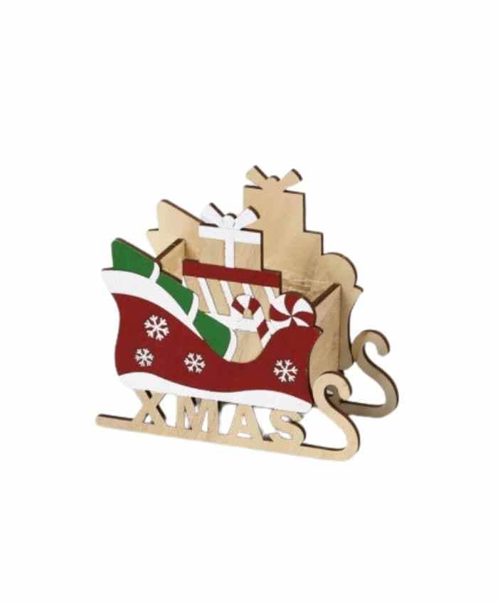 Immagine-e-commerce-Cesto confezionamento Natale contenitore in legno Slitta con Regali cm 16x7 h 14