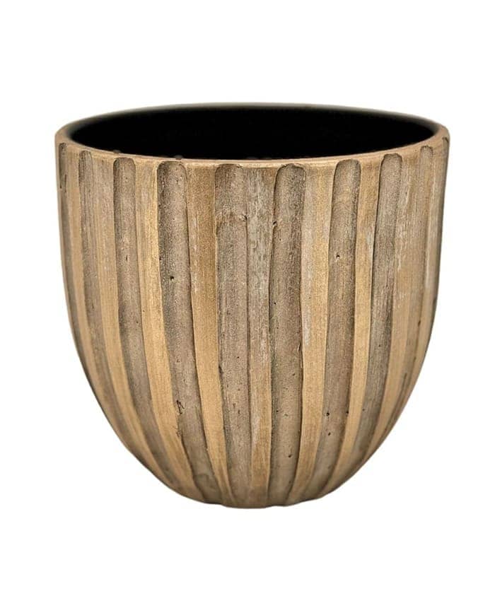 Immagine-e-commerce-Cachepot terracotta forma svasata scannellata cm 20 h18 colore marrone