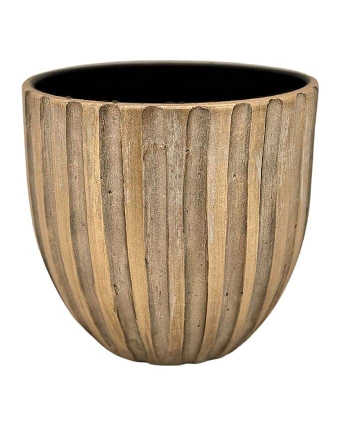 Immagine-e-commerce-Cachepot terracotta forma svasata scannellata cm 24 h22 colore marrone