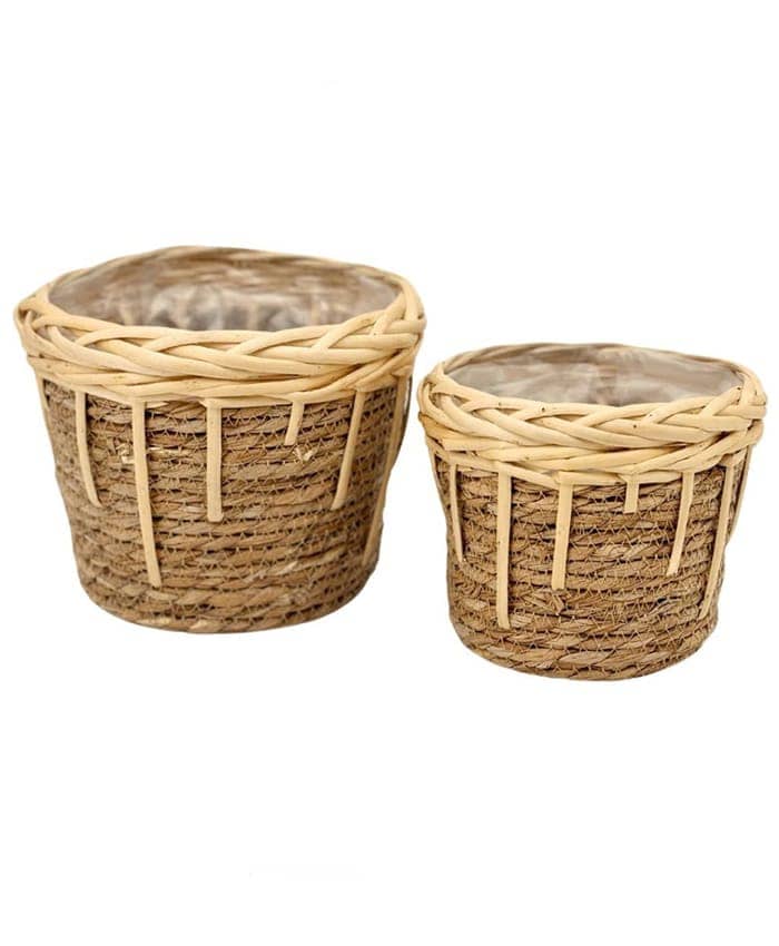 Immagine-e-commerce-Serie 2 portavasi vimini erba palustre colori naturali diametro 17-20 cm