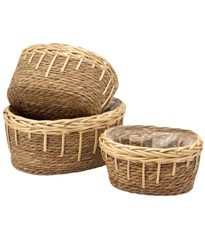 Immagine-e-commerce-Serie 3 ceste ovali vimini erba palustre colori naturali lunghezza 23-29-35 cm
