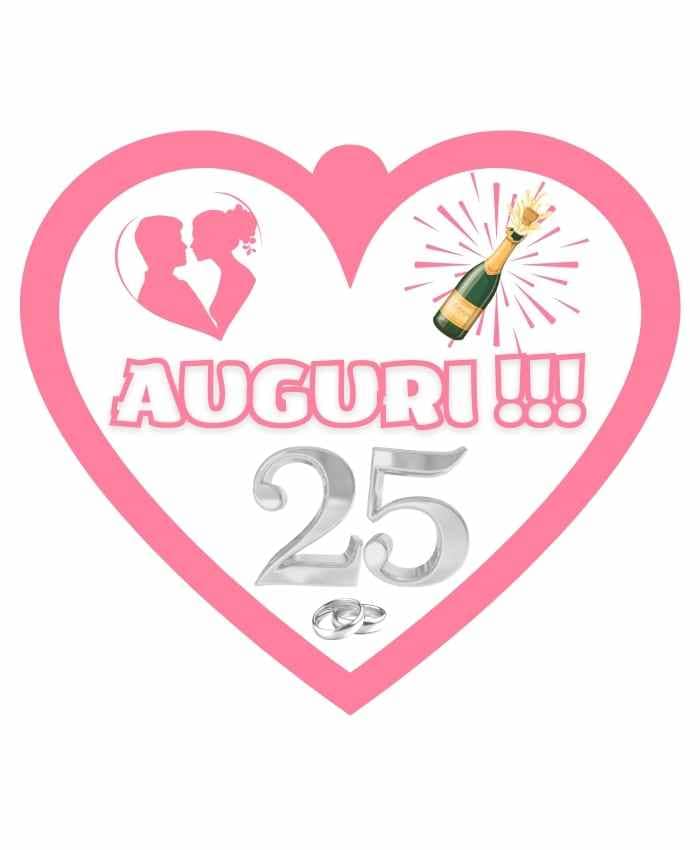 Immagine e commerce Cuoricino in forex con dedica anniversario venticinquesimo