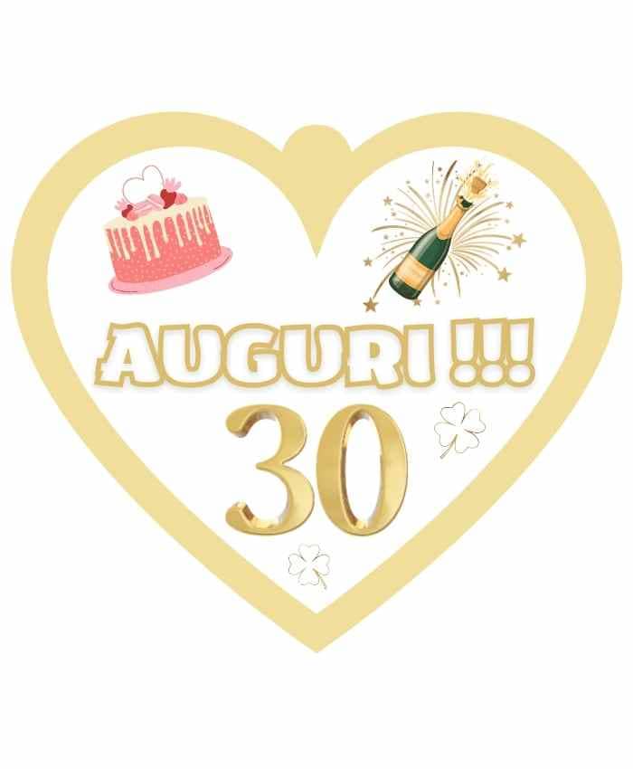 Immagine e commerce Cuoricino in forex con dedica auguri 30 anni